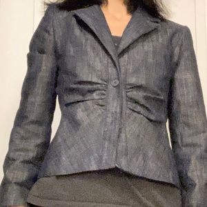 H & M Denim Ruched Jacket Blazer